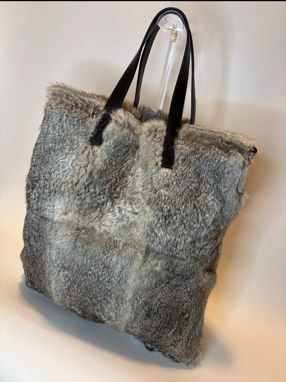 Dolce & Gabbana ($3900) Large Rabbit Fur Tote Bag AUTHENTIC - Picture 4 of 10